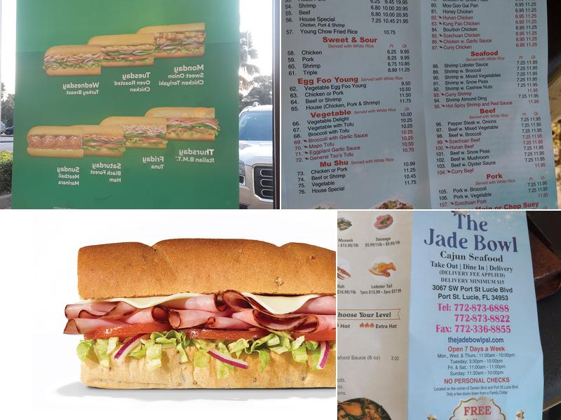 Subway Menu