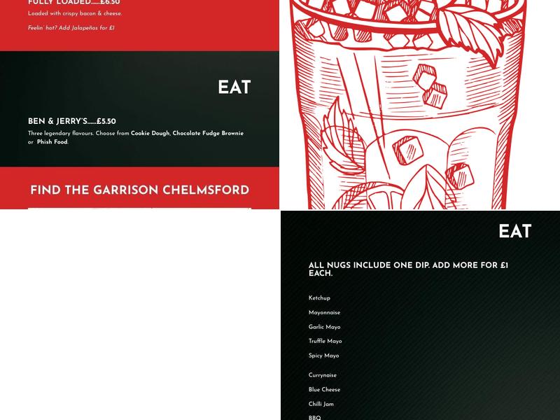 The Garrison Tavern Menu
