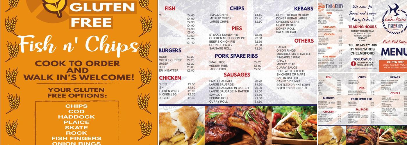 Golden Plaice Fish & Chips Menu