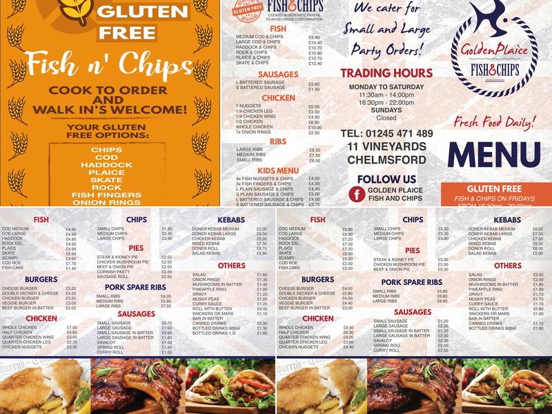 Golden Plaice Fish & Chips Menu