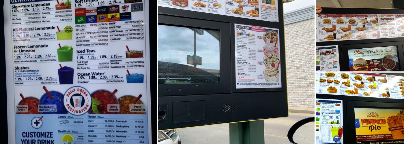 Sonic Drive-In Menu