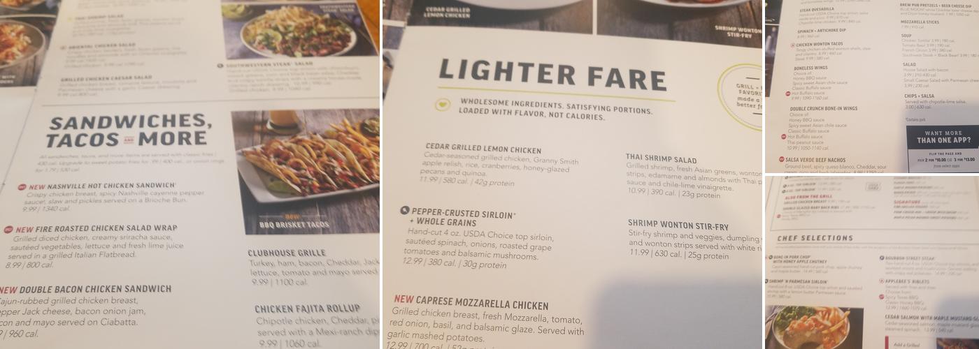 Applebee's Grill + Bar Menu
