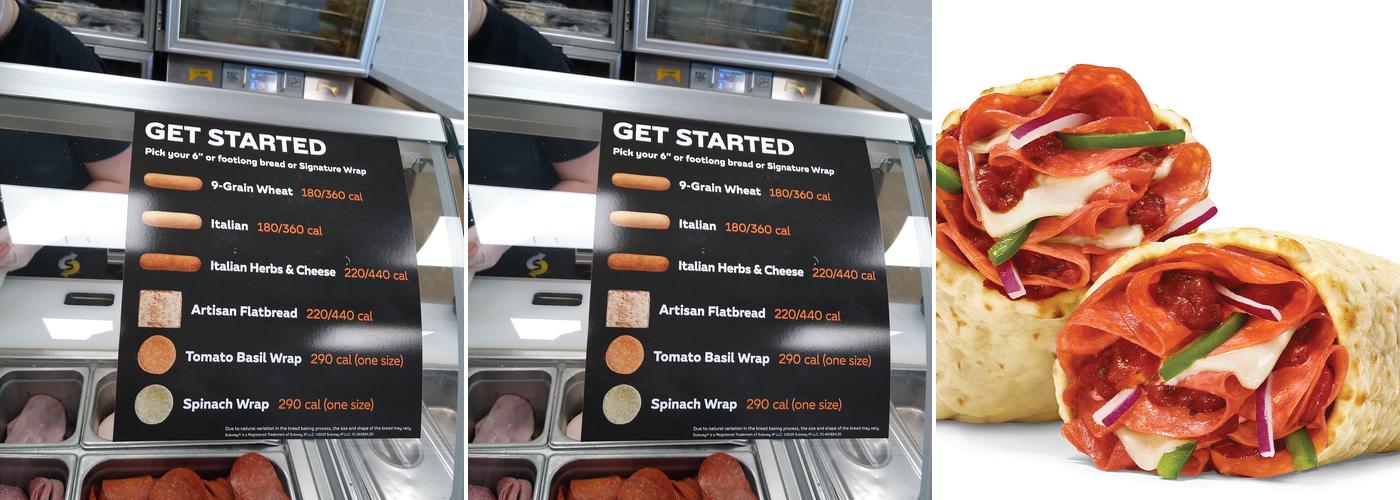 Subway Menu