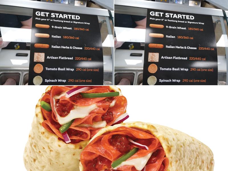 Subway Menu