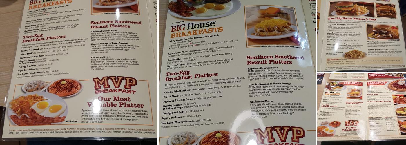 Huddle House Menu