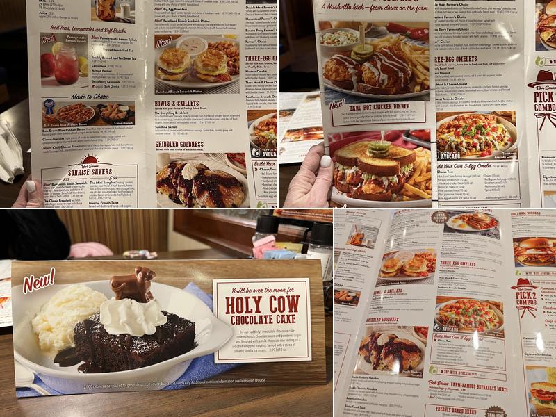 Bob Evans Menu