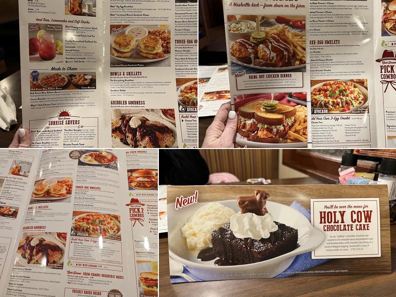 Bob Evans Menu