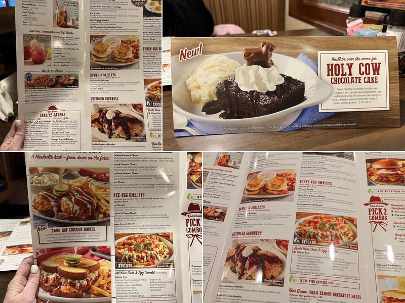 Bob Evans Menu