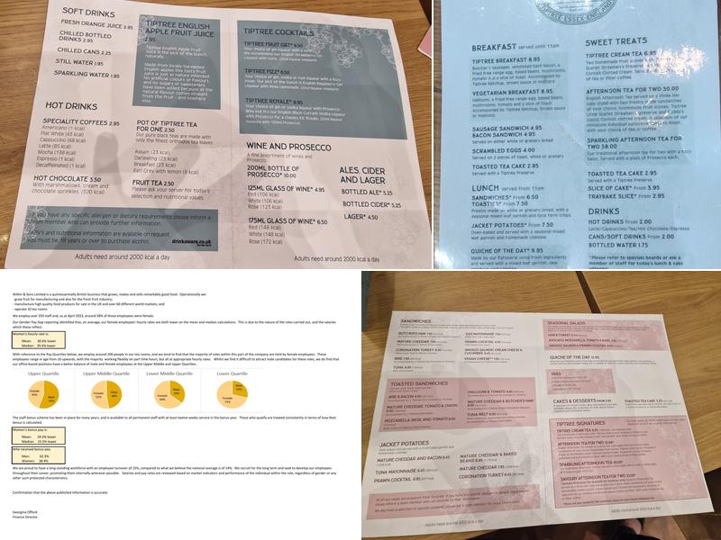 Tiptree at Bond Street Menu