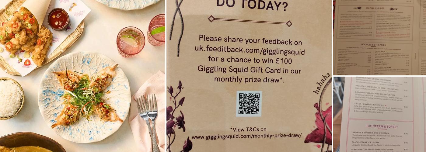 Giggling Squid - Cheltenham Menu