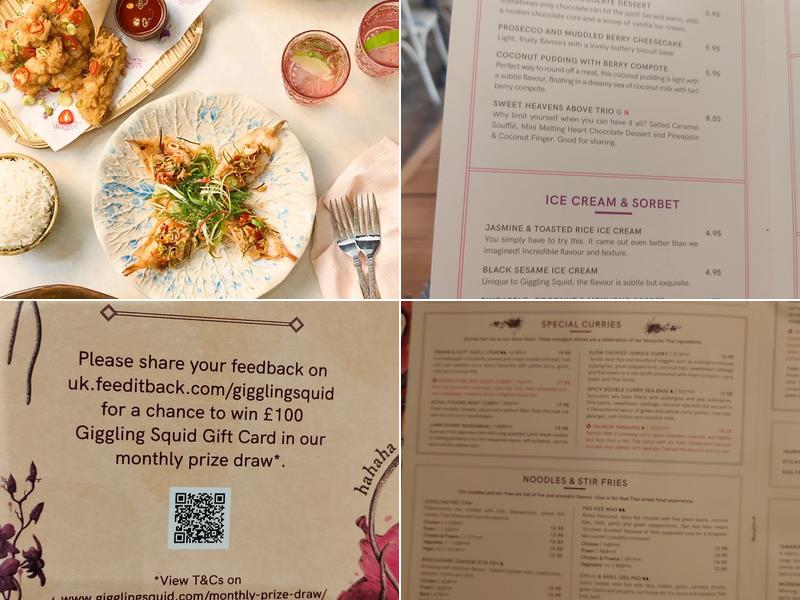 Giggling Squid - Cheltenham Menu