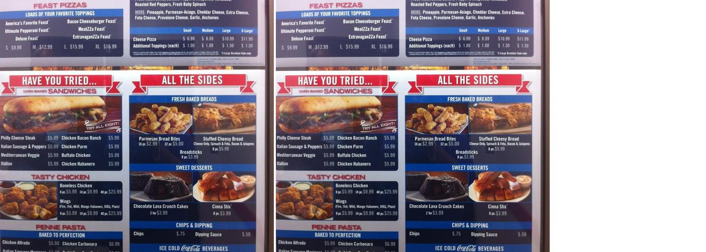 Domino's Pizza Menu