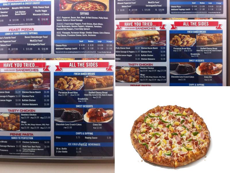 Domino's Pizza Menu