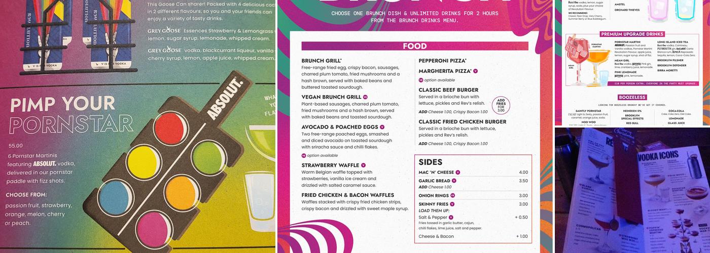 Revolution Cheltenham Menu