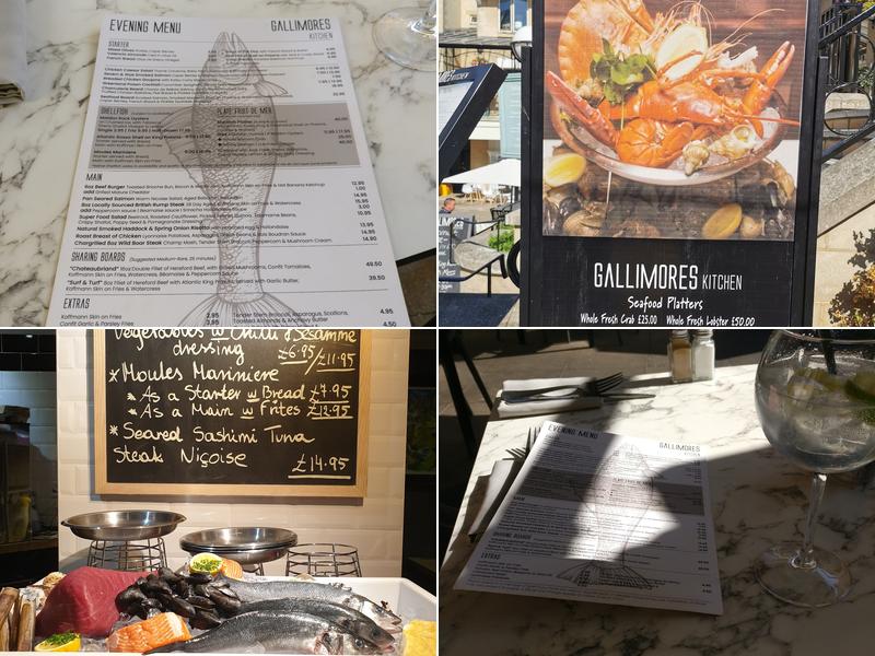 Gallimores Kitchen Menu