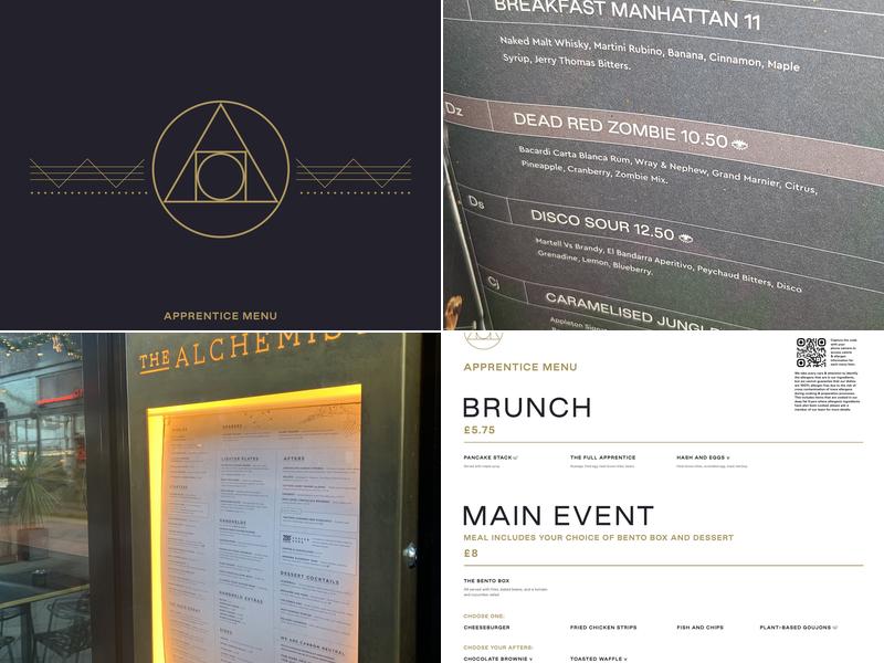 The Alchemist Cheltenham Menu