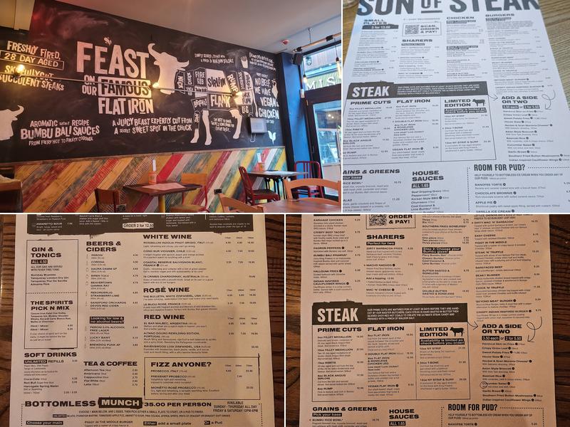 Son of Steak Cheltenham Menu