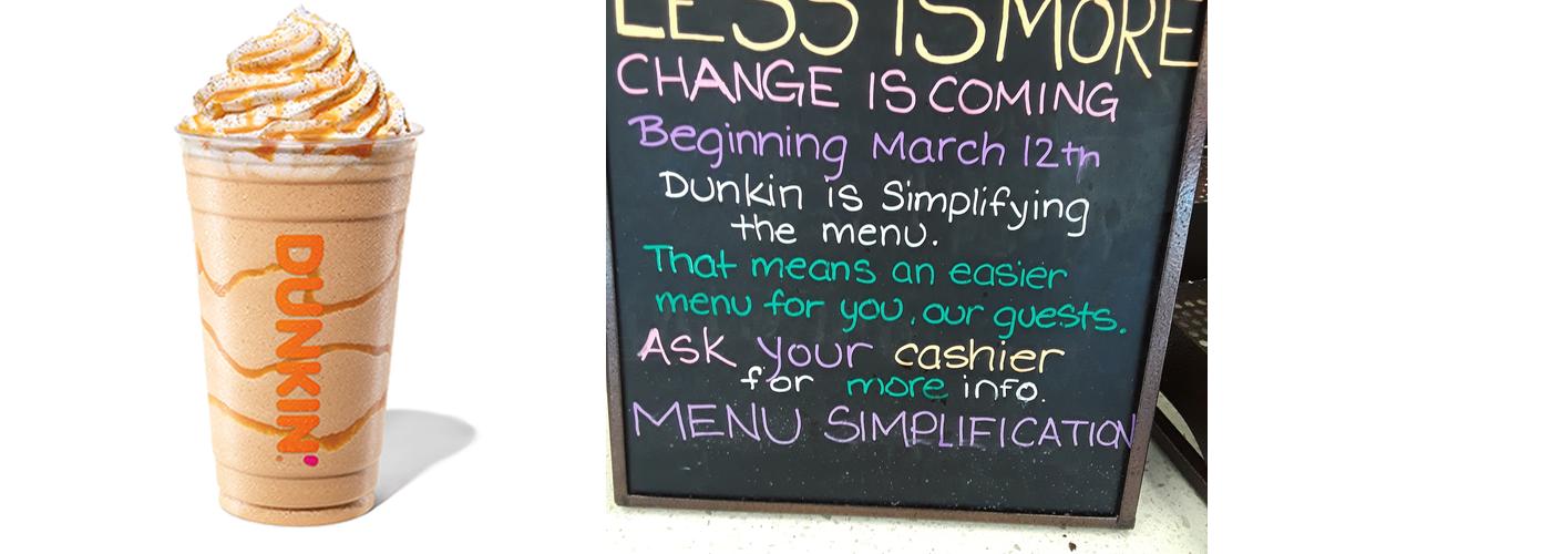 Dunkin' Menu