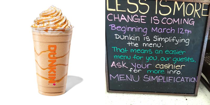 Dunkin' Menu