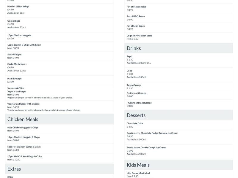 3-2-1 Pizza Takeaway (Cheltenham) Menu