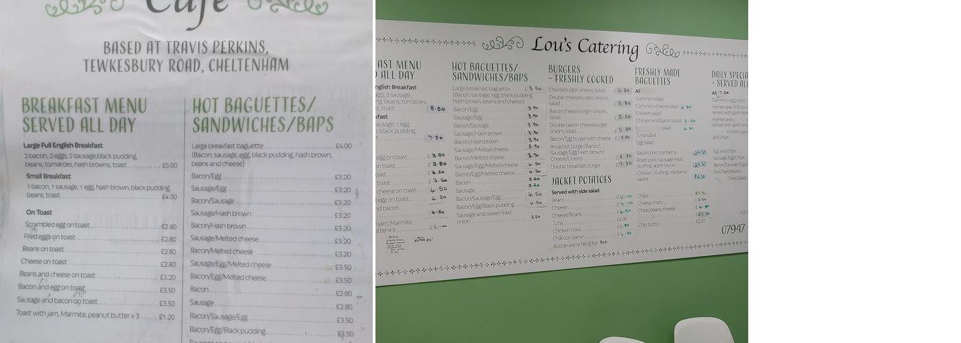Lou's Cafe/Catering Menu