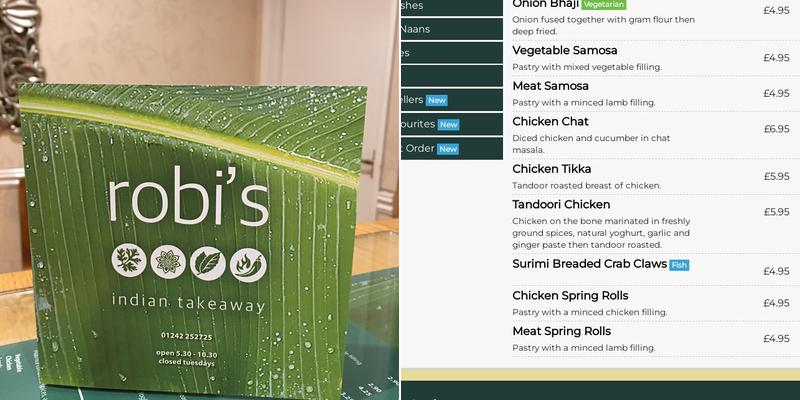 Robis Indian Takeaway (Cheltenham) Menu