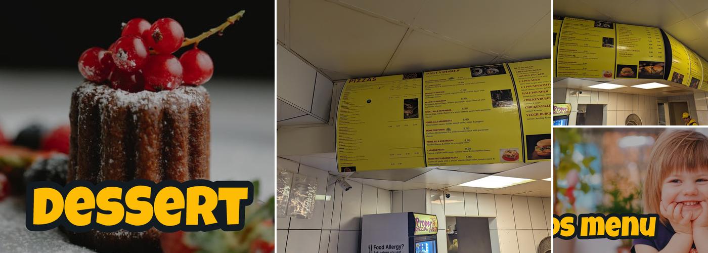 Proper Pizza and Pasta Menu