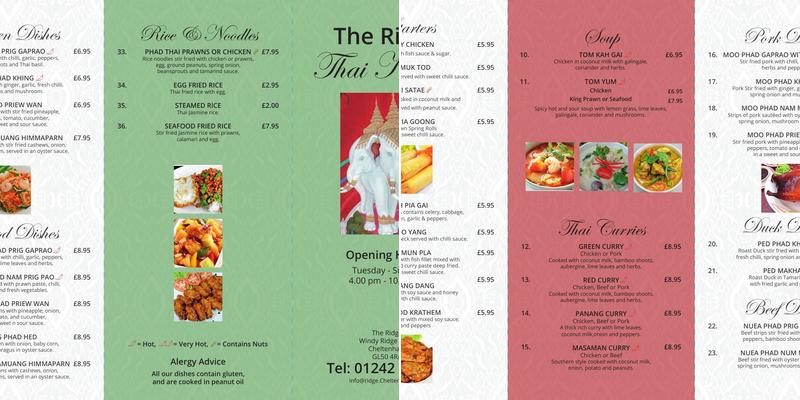 The Ridge Menu