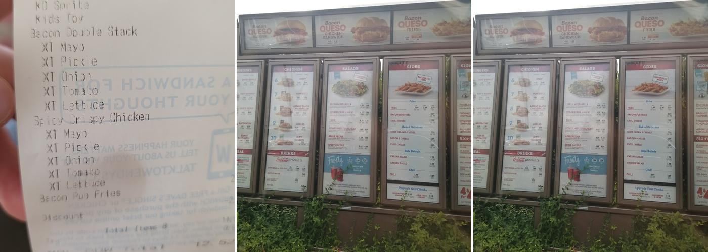 Wendy's Menu