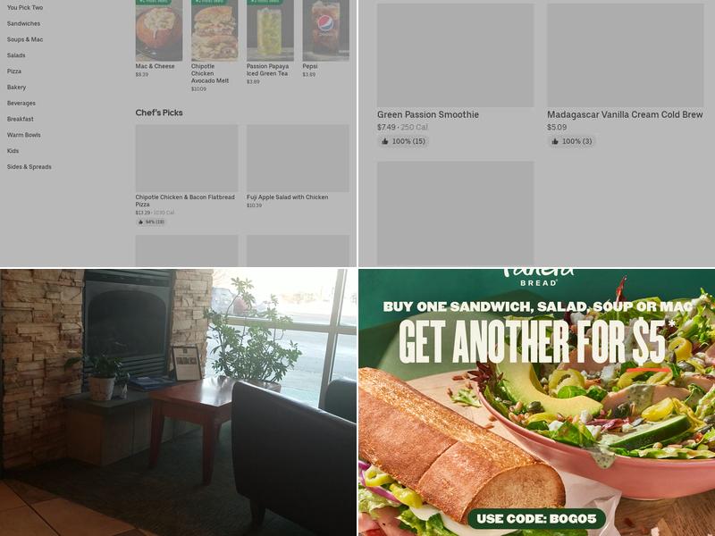 Panera Bread Menu