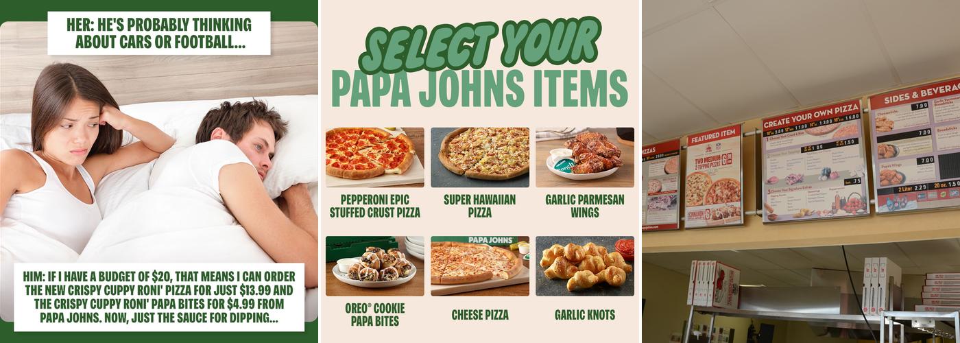 Papa Johns Pizza Menu
