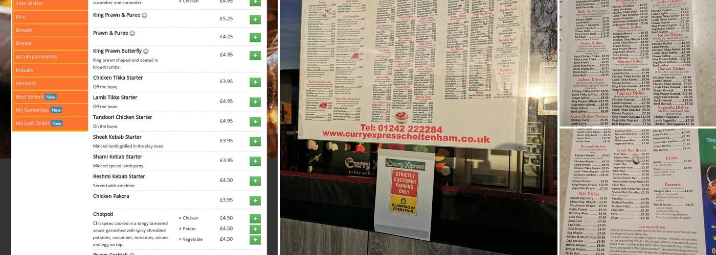 Curry Express (Cheltenham) Menu
