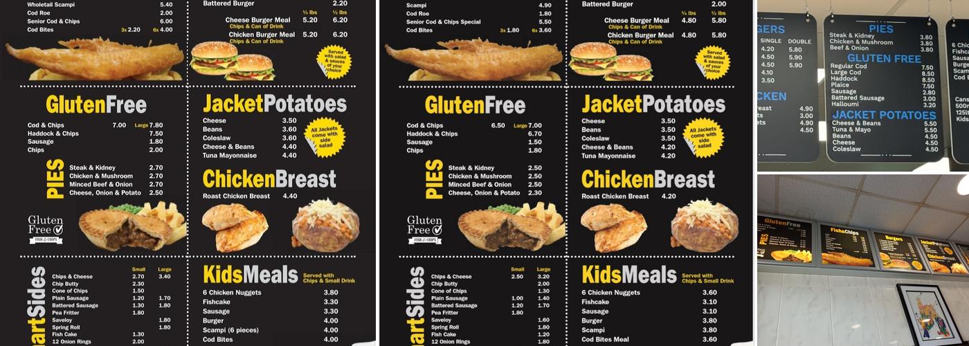 Smart Fish Bar Charlton Kings Menu