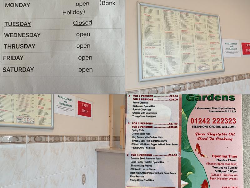 Lee Gardens Menu