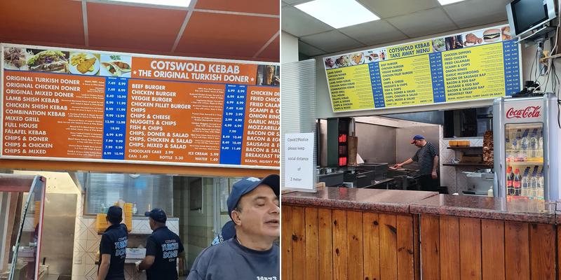 Cotswold Kebab & Burger House Menu