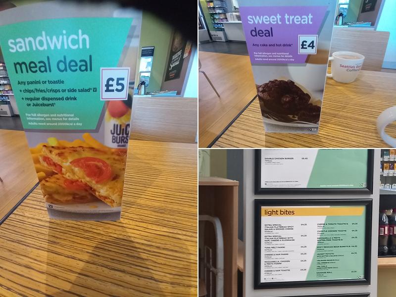 ASDA Cafe Menu