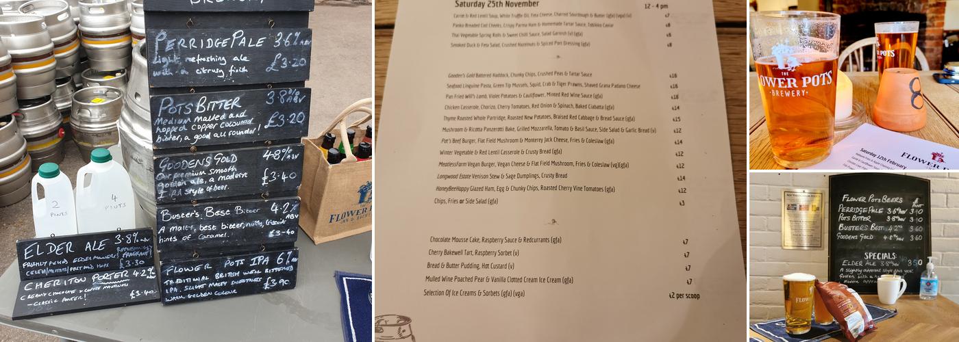 The Flower Pots Inn Menu