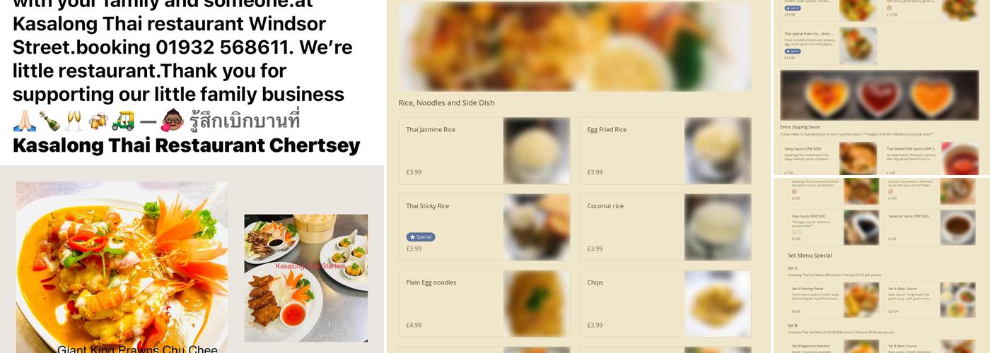 Kasalong Thai Restaurant Menu