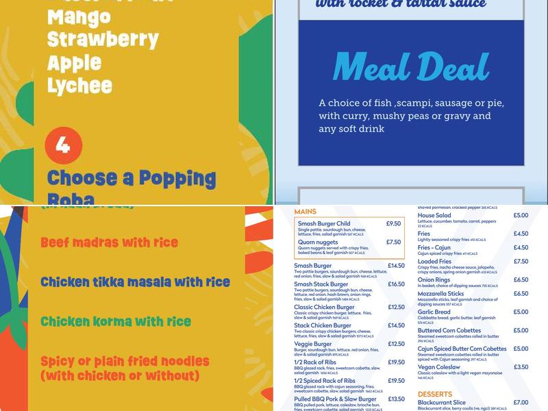Amity Kebab Menu