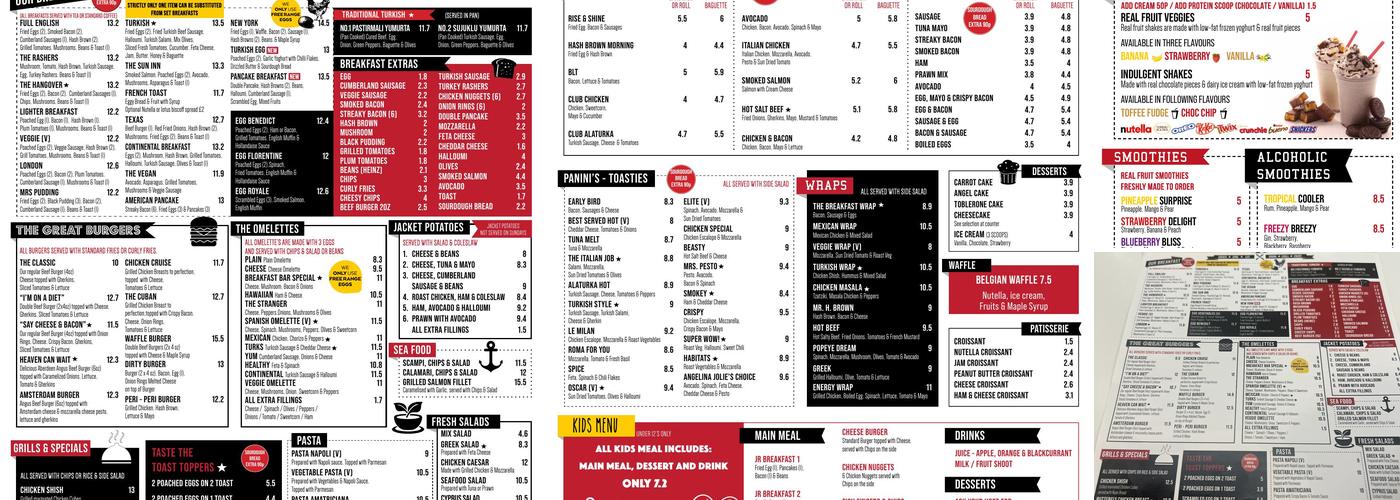 The Breakfast Bar Menu