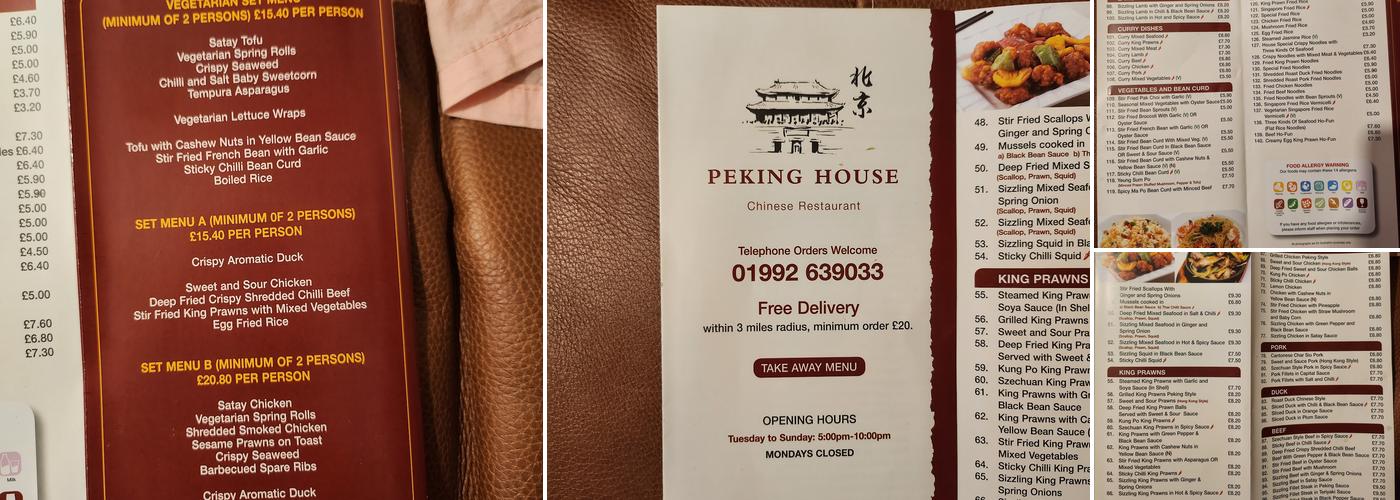 Peking House Menu