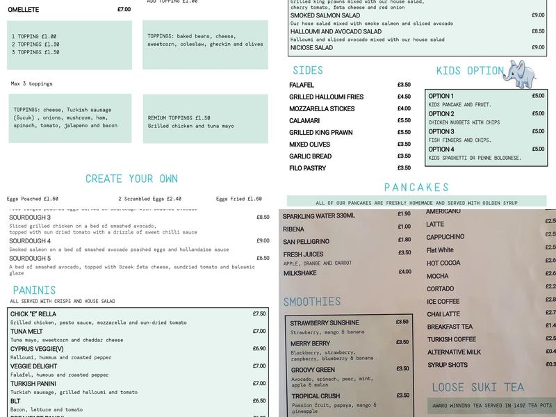 Mayya Bistro Menu