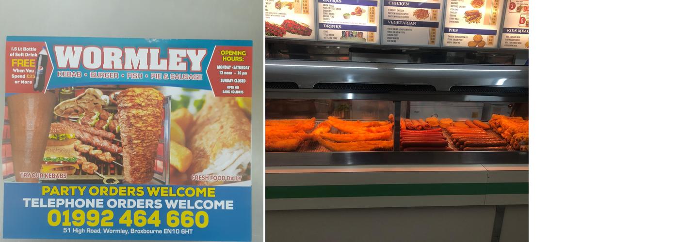 Wormley Fish and kebab Menu