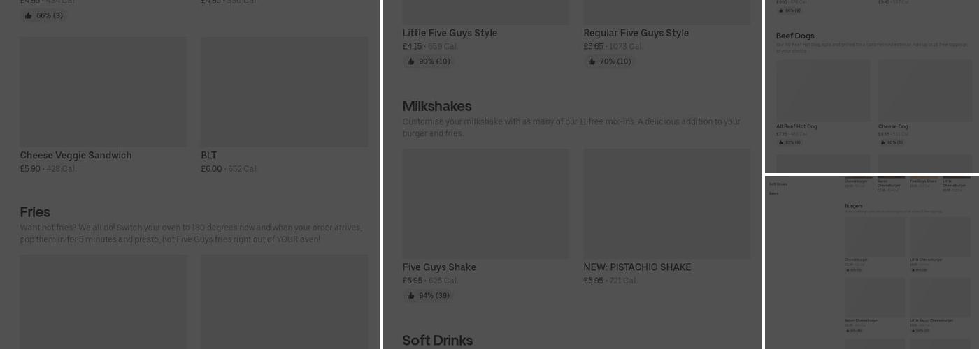 Five Guys Cheshunt Menu