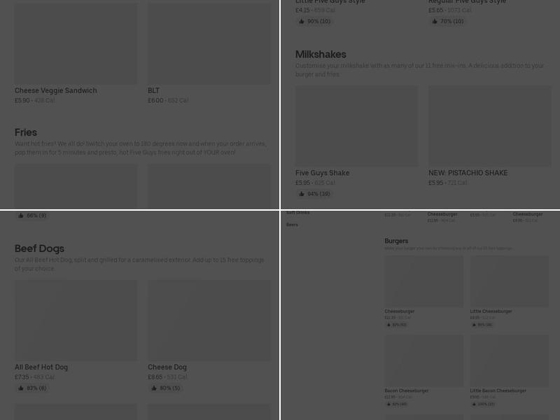 Five Guys Cheshunt Menu