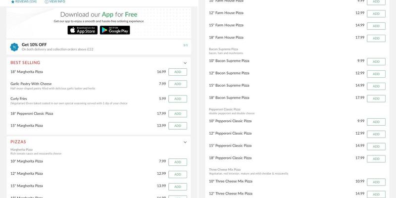 Milano Pizza-Waltham Cross Menu