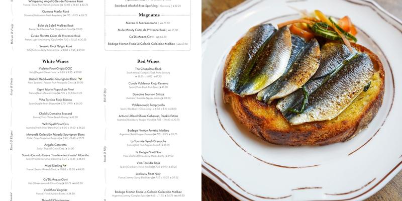 The Spring Grove Menu