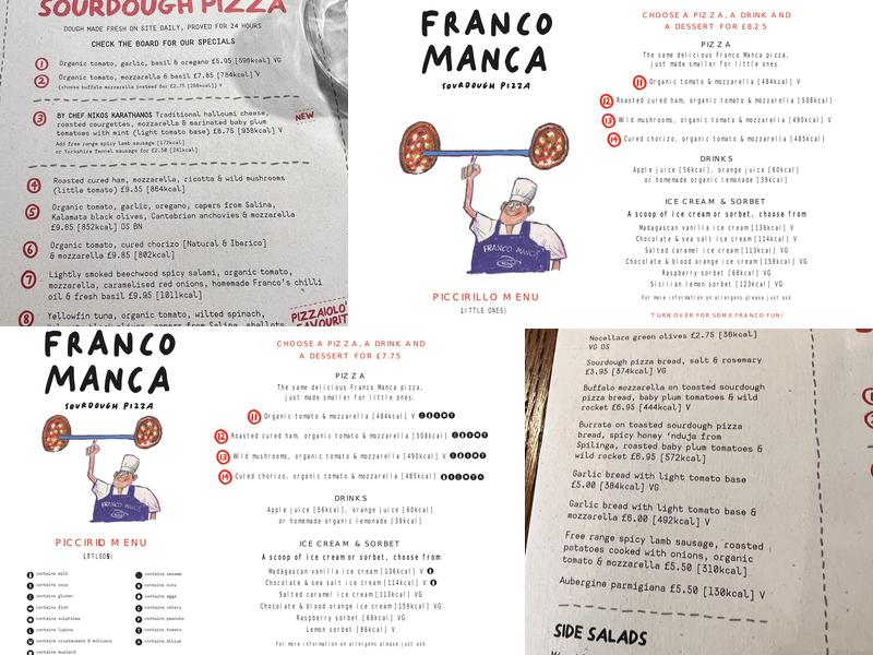 Franco Manca Kingston-Upon-Thames Menu