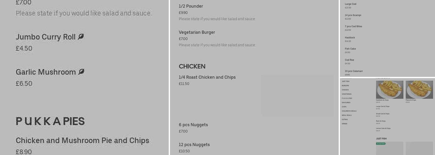 Gilders Fish Bar Menu