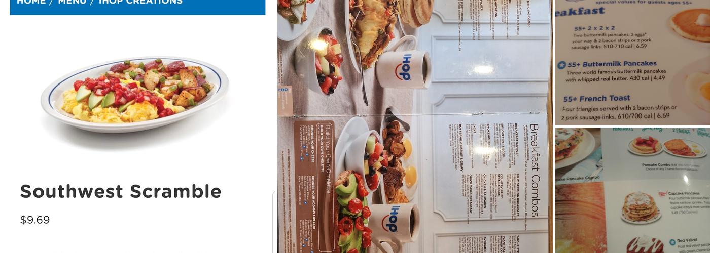 IHOP Menu
